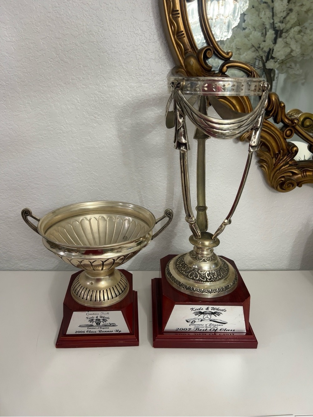 🏆 Keels & Wheels Concours d’Elegance Award Trophy Set Yacht & Car Memorabilia